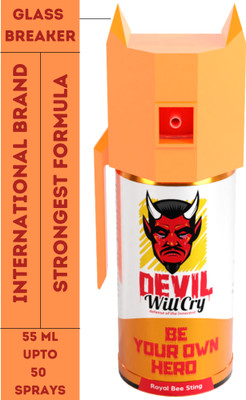 Devil Will Cry Pepper Safety Device Strongest with glass breaker cap and holster 55ml, 50 shots Pepper Stream Spray