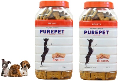 purepet Purepet chicken biscuit For Dogs Chicken 1.81 kg (2x0.91 kg) Dry Adult, Young Dog Food