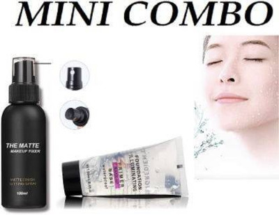 FLENGO Most Beautiful Trending Fixer combo with Primer Foundation Luxury  Primer  - 150 ml(Transparent)