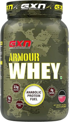 GXN NUTRITION Armour Muscle Whey Protein For Strength & Stamina Strawberry 2 lbs Weight Gainers/Mass Gainers(1 kg, Strawberry Charge)