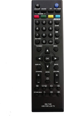 Nij RM-710R TV Compatible For LED LCD TV Remote Control JVC Remote Controller(Black)