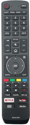 Akshita EN3C39V Compatible For LED LCD Smart TV Remote Control**No Voice Command** VU Remote Controller(Black)