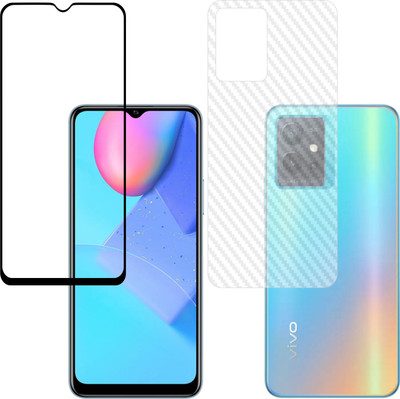 Ten To 11 Front and Back Tempered Glass for ViVO Y75 5G, ViVO Y75 5G (Back Carbon Fiber)(Pack of 2)