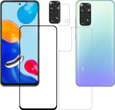 Vatsin Front and Back Tempered Glass for Redmi Note 11(Pack of 3)