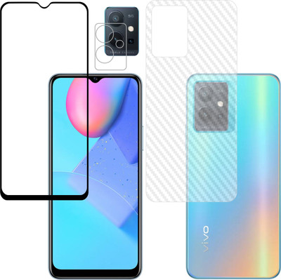 Ten To 11 Front and Back Tempered Glass for ViVO Y75 5G, ViVO Y75 5G (Back Carbon Fiber)(Pack of 3)
