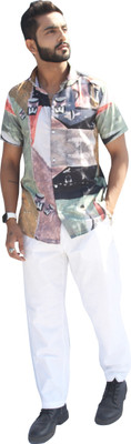HARPITA Men Floral Print Beach Wear Multicolor Shirt