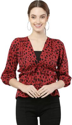 gembenz traders Casual Animal Print Women Red Top