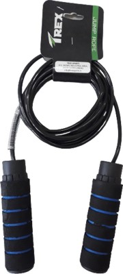 Trex Pro Anti Slip Foam Handle Skipping Rope Ball Bearing Skipping Rope(Black, Length: 274.32 cm)