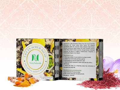 Nyra Naturals Ubtan Cold Processed Handcrafted Soap|With Saffron & Turmeric|For glowing skin(110 g)