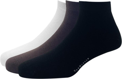 VAN HEUSEN Men Solid Ankle Length(Pack of 3)