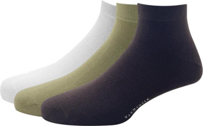 VAN HEUSEN Men Solid Ankle Length(Pack of 3)