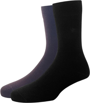 LOUIS PHILIPPE Men Solid Calf Length(Pack of 2)