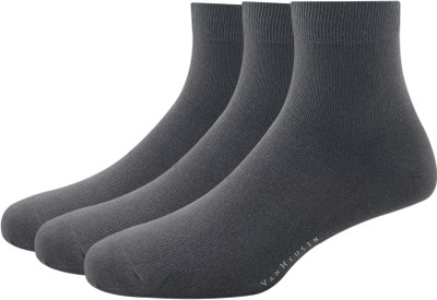 VAN HEUSEN Men Solid Mid-Calf/Crew(Pack of 3)
