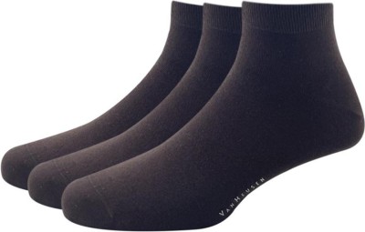 VAN HEUSEN Men Solid Ankle Length(Pack of 3)