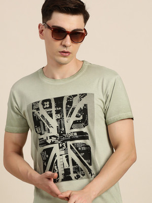 DIFFERENCE OF OPINION Graphic Print Men Round Neck Green T-Shirt