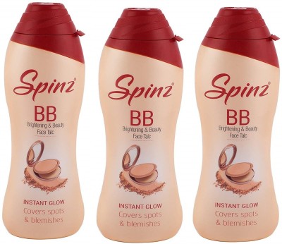 Spinz BB Brightening & Beauty Talc Instant Glow - 3 x 80 g Packs(3 x 80 g)