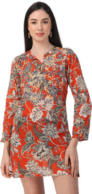 Aditi Wasan Casual Printed Women Red Top