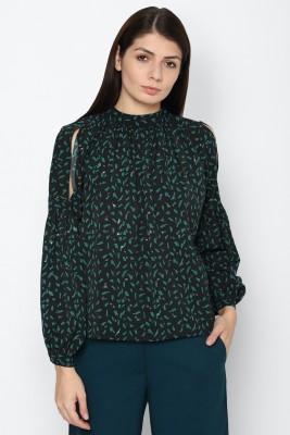 Allen Solly Casual Printed Women Green Top