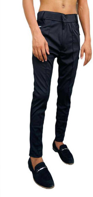 ynam Solid Men Black Track Pants