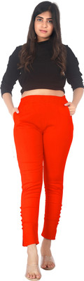 TEEKAY Slim Fit Women Red Trousers