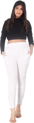 TEEKAY Slim Fit Women White Trousers