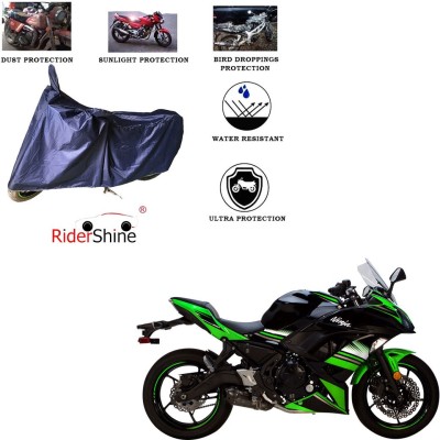 RiderShine Two Wheeler Cover for Kawasaki(Ninja 650, Blue)