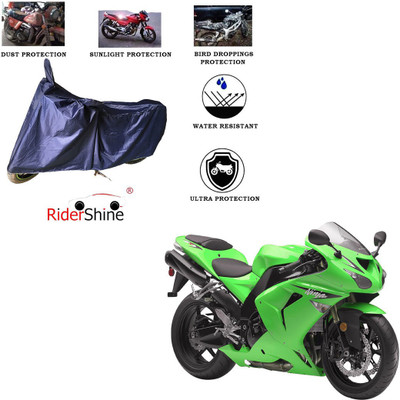 RiderShine Two Wheeler Cover for Kawasaki(Ninja ZX 10R, Blue)