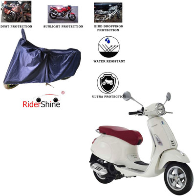RiderShine Two Wheeler Cover for Piaggio(Vespa LX 125, Blue)