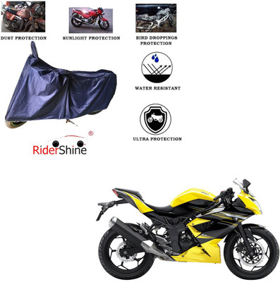 RiderShine Two Wheeler Cover for Kawasaki(Ninja 250, Blue)