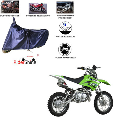 RiderShine Two Wheeler Cover for Kawasaki(KLX 110, Blue)