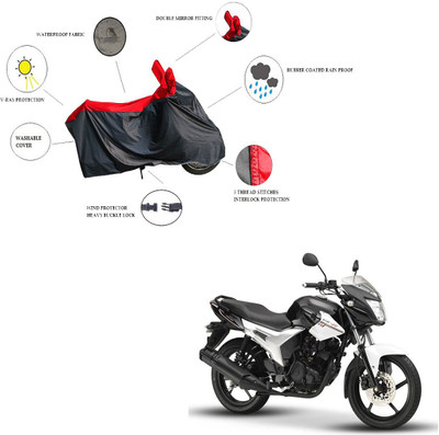 RiderShine Waterproof Two Wheeler Cover for Yamaha(SZ R, Black, Red)