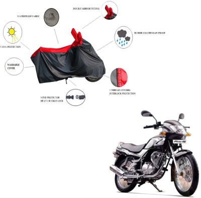 RiderShine Two Wheeler Cover for TVS(Fiero F2, Black, Red)