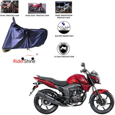 RiderShine Two Wheeler Cover for Honda(CB Trigger, Blue)
