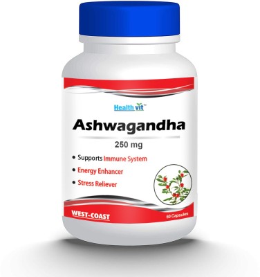 HealthVit Ashwagandha Powder 250 mg 60 Capsules(60 No)