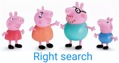 RIGHT SEARCH 4 PCS PEPPA PIG TOY SET-10(Multicolor)