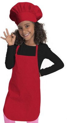 OASIS Cotton Chef's Apron - Free Size(Red, Single Piece)