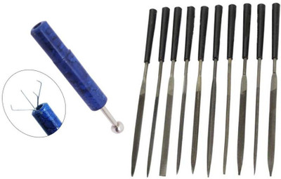 TOOLBUX Pack of 2 Items : Gemstone Pickup Tool and 10 Pc Needle File Set