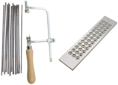 TOOLBUX Pack of 2 Items : Hex Saw Adjustable and 39 Round Hole Draw Plate