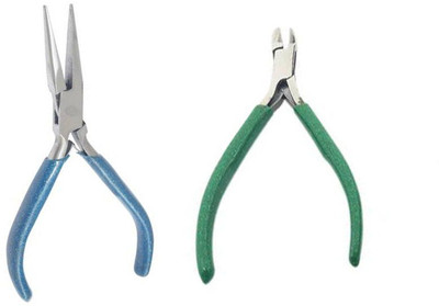 TOOLBUX Pack of 2 Items : Flat Nose and Cutter Plier