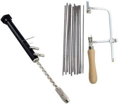 TOOLBUX Pack of 2 Items : PCB Mini Hand Drill and Hex Saw Adjustable
