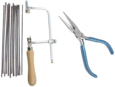 TOOLBUX Pack of 2 Items : Hex Saw Adjustable and Flat Nose