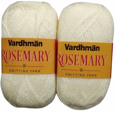 NTGS Vardhman Rosemary Off White Wool Ball Hand Knitting Wool, 300 Gram, Shade no-5