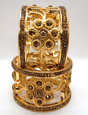 SHYCHOO BLASTS Alloy Zircon Gold-plated Kada(Pack of 2)