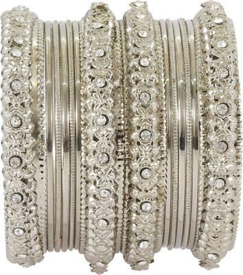 NMII Metal Zircon Bangle Set(Pack of 14)