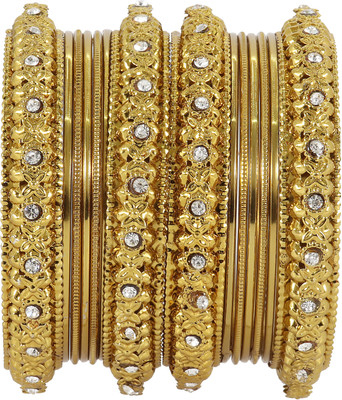 NMII Metal Zircon Bangle Set(Pack of 14)