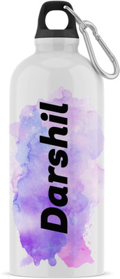 Ashvah 600 ml Aluminium Sipper(Pack of 1, White, Purple)