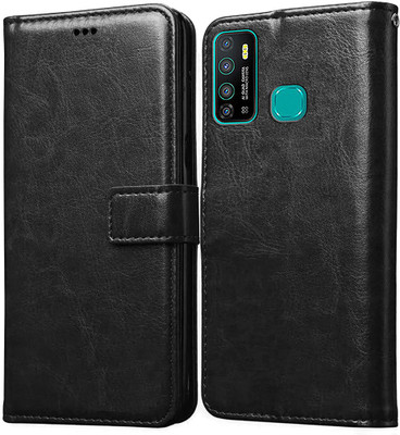 Casotec Flip Cover for Infinix Hot 9 Pro(Black, Pack of: 1)