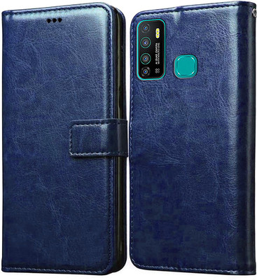 Casotec Flip Cover for Infinix Hot 9(Blue, Pack of: 1)