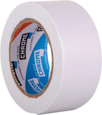 CHROME Double Sided Handheld 48mm*3m*1.5mm EVA Foam Tape (Manual)(Set of 3, White)