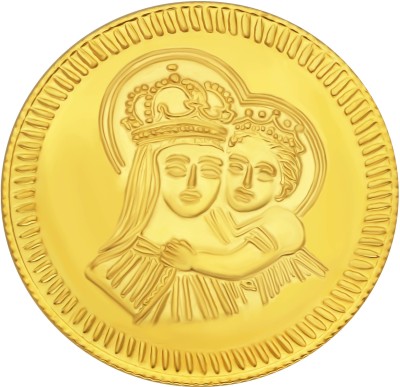 Bhima Jewellers 2gm Mother Mary 22 (916.7) K 2 g Yellow Gold Coin